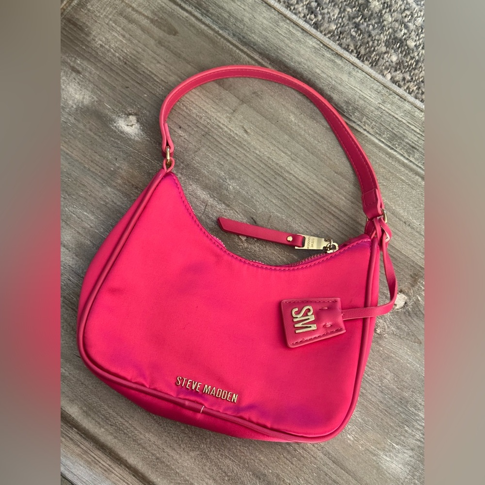 Steve Madden hot pink satin shoulder bag